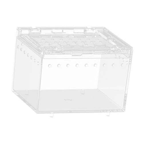 Reptile Breeding Box Enclosure Cage Portable Breathable Reptile Terrarium Animal Habitat Cage for Chameleons Snake Container, 7cmx8cmx10cm - size: 7cmx8cmx10cm