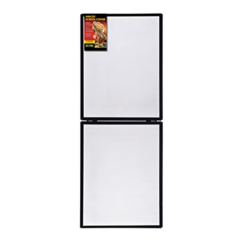 Exo Terra Hinged Terrarium Screen Cover, 60 Breeder/75 Gallon | Easy Access, 18.75”x 48.75” Full Open, Durable UV Ventilation - size: Large