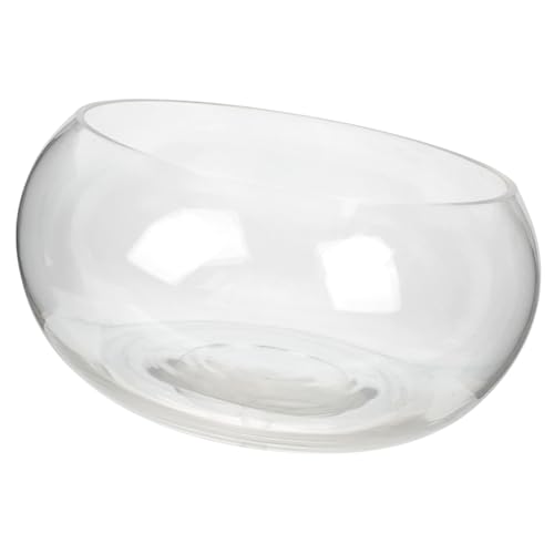 UKCOCO Glass Fish Bowl Round Terrarium for Desktop Multi Use Aquarium and Hydroponic Plant Pot Home Office Decoration for Goldfish Water Plants and Small Aquatic Ecosystems
