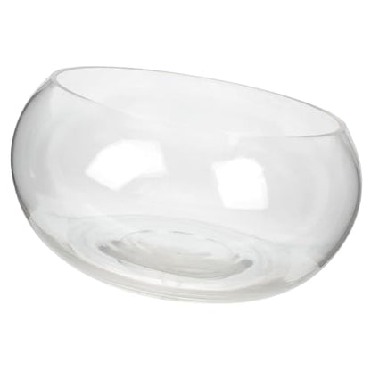 UKCOCO Glass Fish Bowl Round Terrarium for Desktop Multi Use Aquarium and Hydroponic Plant Pot Home Office Decoration for Goldfish Water Plants and Small Aquatic Ecosystems