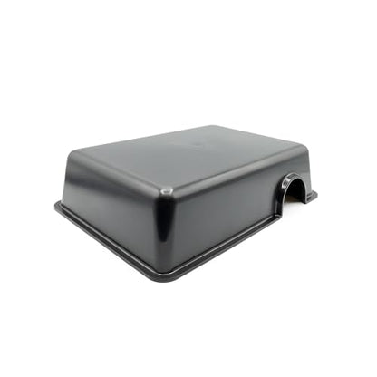 Pangea Reptile Hide Box (C- Medium), Black | Fits Most Standard Rack Units, Usable as Snake Tank Accessories, Good for Ball Python, Boas, Leopard Geckos, Kingsnake - size: C- Medium