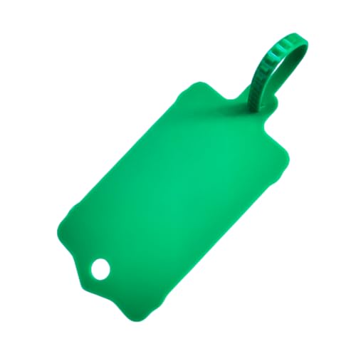 100pcs Reusable Blank Plastic Tags Ties Key Tags 1.45"*2.48" Serrated Tension Sealing Strap with Large Label Plastic Tie Mark Label Waterproof Hang Sign Write on Tag (Green, 100pcs) - color: Green