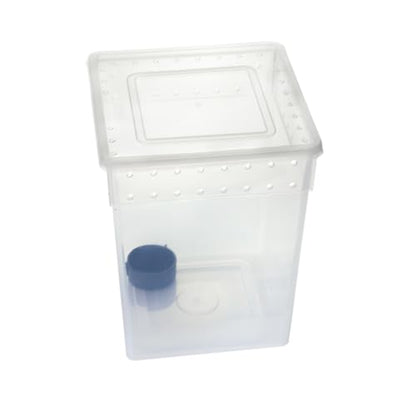 OMEM Portable Reptile Terrarium Habitat for Mini Pet Houses Breathable Holes Stackable Container (Extra H) - size: 1PCS-Clear-Extra H