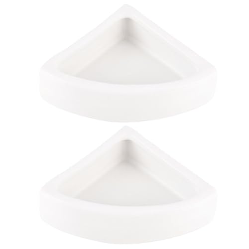 Zerodeko 2pcs Anti-Escape Reptile Feeding Bowl: Ceramic Reptile Food Or Water Bowl for Gecko Bearded Dragon - Mealworm Feeder Prevents Food Scatter
