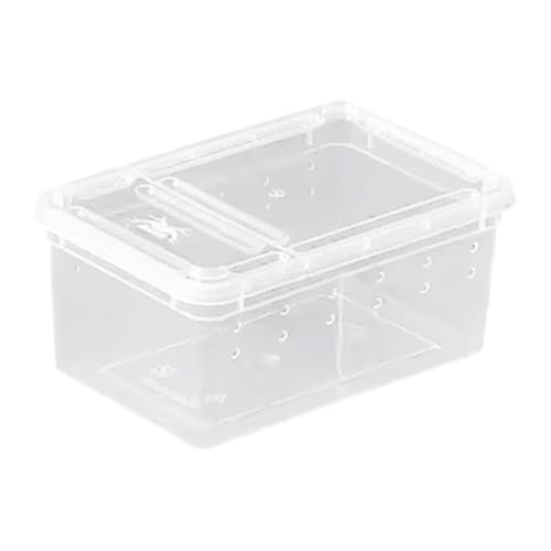 Reptile Breeding Case Feeding Box Transparent Transport Hatchling Cage Lightweight PP Material Suitable for breeding Reptiles Outdoor, Style A - size: Style A