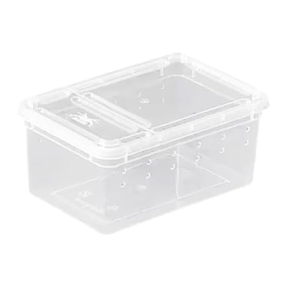 Reptile Breeding Case Feeding Box Transparent Transport Hatchling Cage Lightweight PP Material Suitable for breeding Reptiles Outdoor, Style A - size: Style A