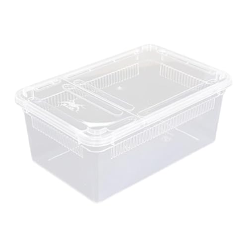 Reptile Feeding Box,Transparent Terrarium Habitat Cage Breeding Box Hatching Container for Gecko Animal Cricket Lizard, Style C - size: Style C