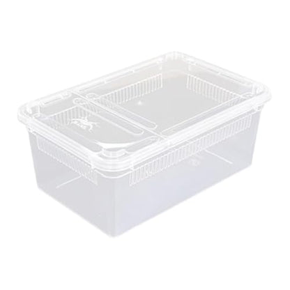 Reptile Feeding Box,Transparent Terrarium Habitat Cage Breeding Box Hatching Container for Gecko Animal Cricket Lizard, Style C - size: Style C