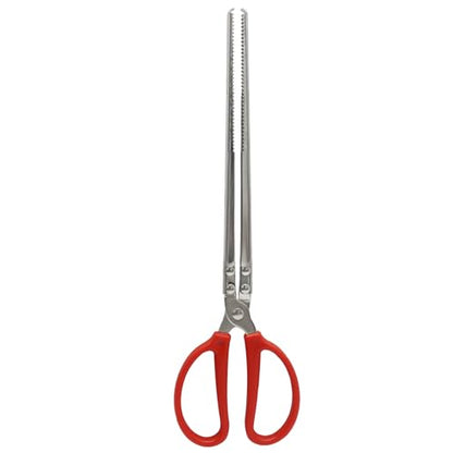 15 Inch Snake Feeding Tongs, Serrated Tip Steel Reptile Tweezers | Safe Extended Feeding Distance, Non-Slip Silicone Handle Grip, Versatile For Terrarium And Aquarium Maintenance