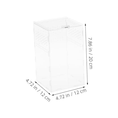 Kisangel Acrylic Reptile Egg Box Turtle Enclosure Tarantula Habitat Reptile Feeder Box Lizard Food Container Insect Feeding Lock