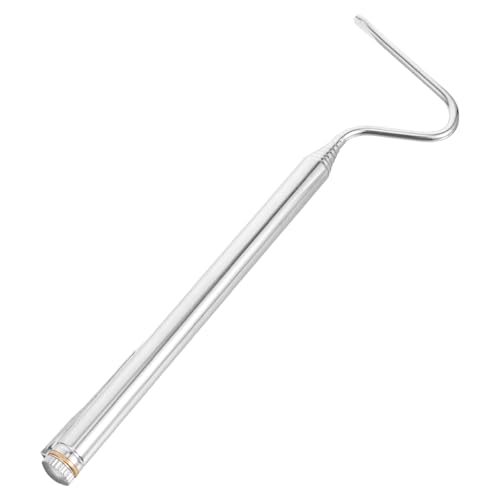 Totority Retractable Stainless Steel Snake Hook and Grabber, Telescopic Reptile Catching Pole with Handle for Safe Snake Handling and Reptile Supply Use