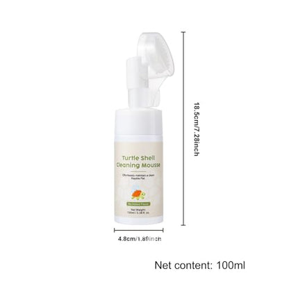 Reptile Cleaner Liquid - 100ml Gentle Moisturizing Reptiles Foaming Cleanser, 1Piece Hydrating Wash for Maintenance, Tropical Scent Pump with Soap Free Formula, Care Tool, Hygiene Mist for Tank