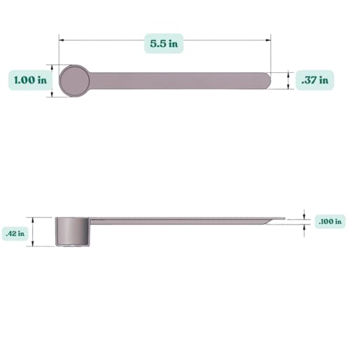 4 mL (3/4 Teaspoon) Long Handle Plastic Measuring Spoon for Coffee, Protein Powder, Pet Food, Spices, Grains, Dry Goods – Food-Grade BPA-Free (Pack of 1) - size: 4 mL | 1/4 Tablespoon | 3/4 Teaspoon