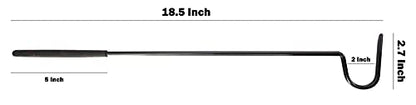 Snake Hook 18.5" Premium Quality Rubber Non Slip Handle Reptile Hook Tools (Pink) - color: Pink
