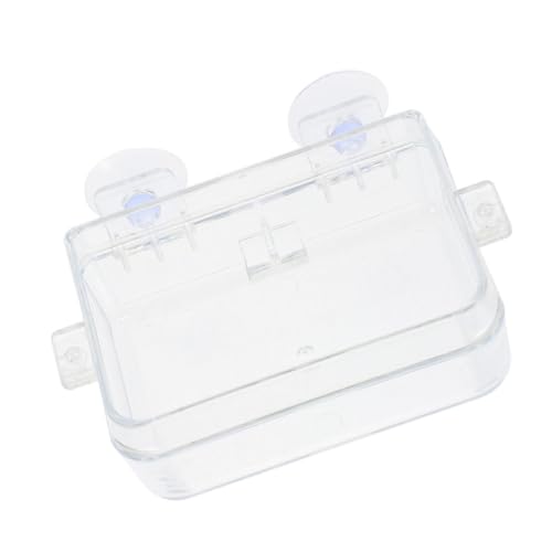 Plastic Reptile Feeding Bowl with Suction Cup for Escape Prevention, Sturdy Lizard and Snake Feeder, Versatile Use in Terrariums and Gecko Habitats