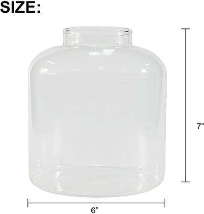 Large Glass Terrarium Succulent Plant Terrarium House for Plant/Moss Ball/Glass Fish Tank Mini Table with Wood Base & Ball lid Office Home Decoration | Mini Table with Wood Base/Ball lid Office Home Decoration - size: H-7IN