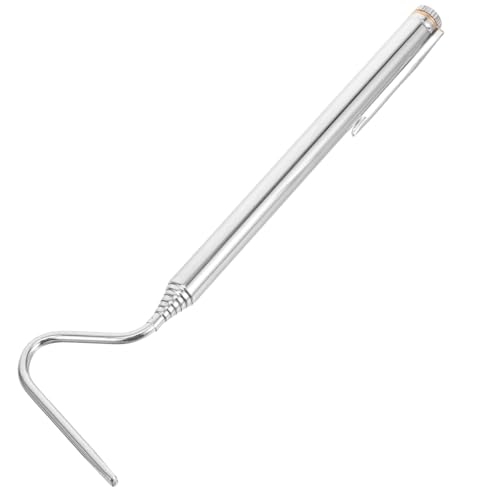 Retractable Stainless Steel Snake Hook Long Handle Reptile Catcher Tool Telescoping Grabber for Safe Snake Handling and Reptile Control