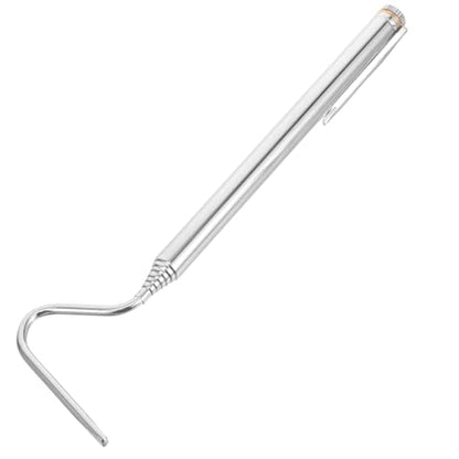 Retractable Stainless Steel Snake Hook Long Handle Reptile Catcher Tool Telescoping Grabber for Safe Snake Handling and Reptile Control