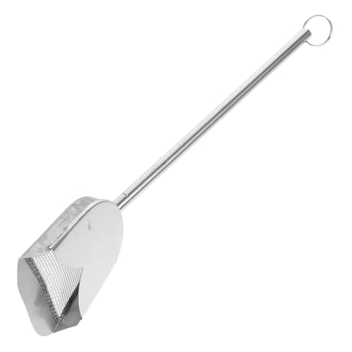 UKCOCO Adjustable Telescopic Stainless Steel Bird Cage Cleaning Tool Compact Poop Scooper for Small Animals Durable Waste Removal for Chicken Coop and Reptile Litter