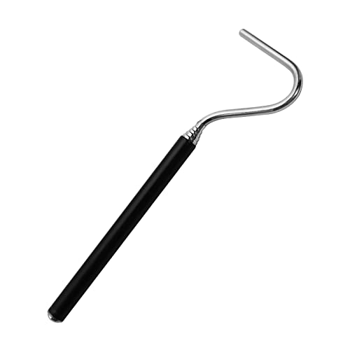 CONSIO Retractable Reptile Hook, Portable Mini Snake Hook Collapsible Stainless Steel Snake Tool, and Snake & Reptile Hook Retractable Catching Snake Handling Tool