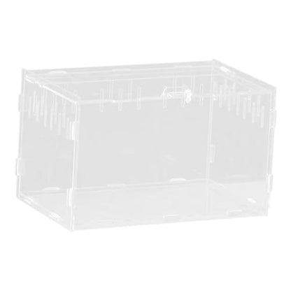 Reptile Breeding Box Terrarium Habitat Tank Transparent Acrylic Enclosure with Ventilation Holes for Snakes Frogs Turtles Geckos Small Animals- 25x15x15cm