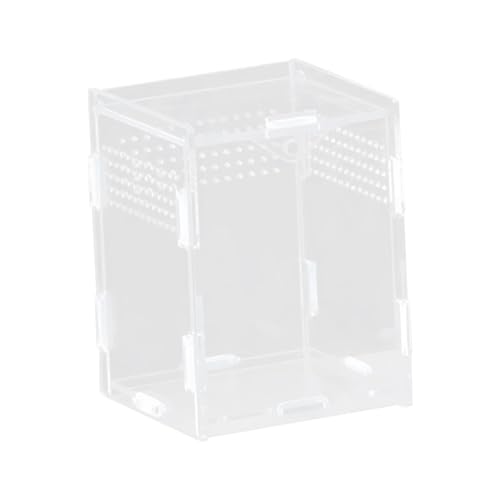 Reptile Feeding Box, Reptile Terrarium, Acrylic, Professional, Spacious Container, for Bearded Dragons, 8x7x10cm - size: 8x7x10cm