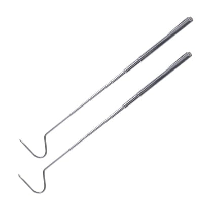 HANABASS 2pcs Heavy Duty Snake Catching Clip Grappling Hooks Large Steel Hooks for Reptile Grabber