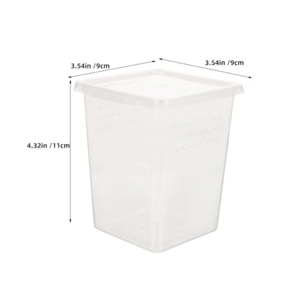 COHEALI 4pcs Transparent Reptile Feeding Boxes with Optimized Ventilation Portable Small Enclosure and Cricket Keeper Cage Versatile Habitat for Gecko Frog Scorpion Easy- Pet Containers