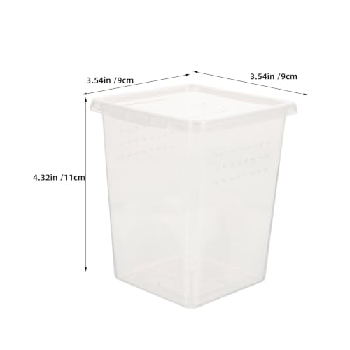 4pcs Small Insect Feeding Boxes Multihole Ventilation Design, Plastic Cricket Keeper Cage for Snail and Spider, Easy Maintenance and Space Saving Terrarium Containers
