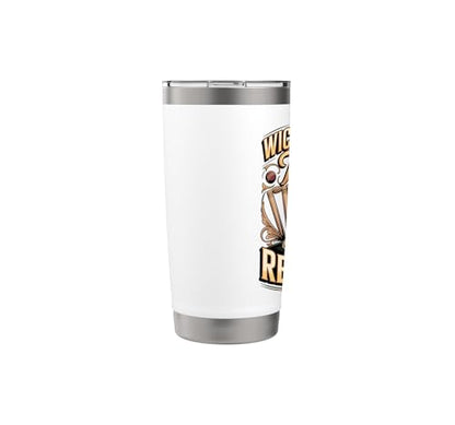 Wicket Keeper Trust Required Cricket Stainless Steel Insulated Tumbler - color: White