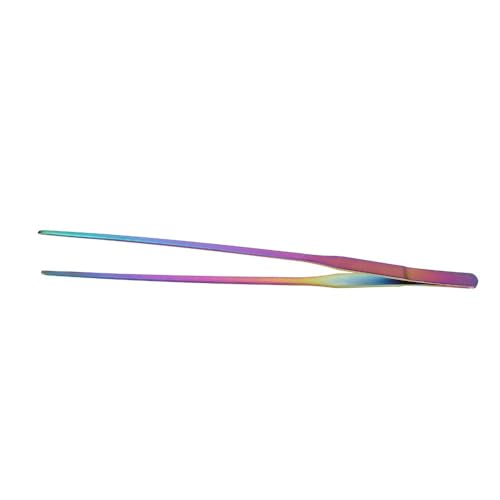 10.6Inch Stainless Steel Aquarium Tweezers Curved Design Ergonomic Non-Slip Grip for Planted Tank Fish Feeding Reptile Care(Straight Tweezers) - style: Straight Tweezers