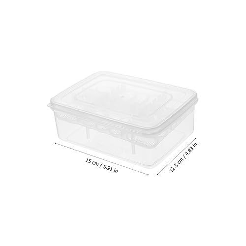 Toyvian 2pcs Reptile Egg Hatchery Box with Compartments Transparent Incubation Tray for Snakes Lizards Frogs and Turtles Easy to Manage and Clean for Breeding and Observation