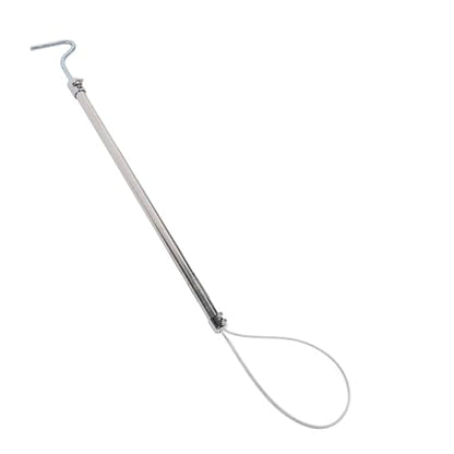 Hog Pig Catcher Pole Stainless Steel Animal Control Tool Adjustable Length for Dogs Pigs Reptiles with Hook T Handle (Hook Handle 75cm) - size: Hook Handle 75cm