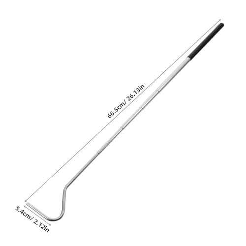 Retractable Stainless Steel Snake Hook Extension Catching Tool Portable Black Professional Reptile Handling Equipment for Snake Keepers