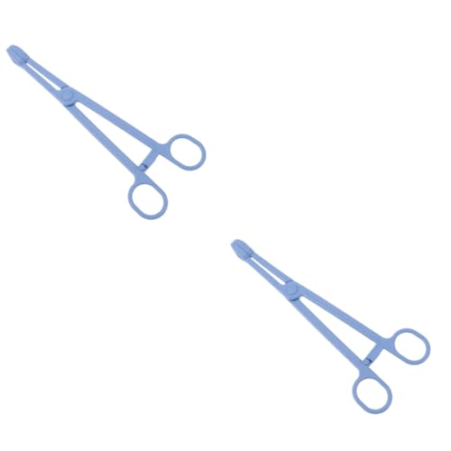 2pcs Plastic Reptile Stool Clamp for Easy Pet Waste Cleanup Stylish Scissors Design for Lizards Birds and Animals