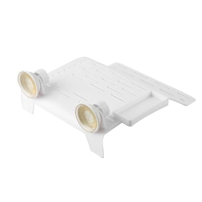 Aquarium Reptile Platform with Suction Cup Floating Dock for Turtles and Frogs Food Container and Resting Terrace for Fish Tank Habitat