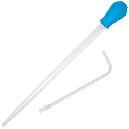 Aquarium Coral Feeder Fish Feeder Waste Clean Tool Manual Cleaner Water Changer Fish Tank Cleaning Tool Siphon Dropper Waste Remover Aquatic Bottom Pipette (25IN) - size: 25IN