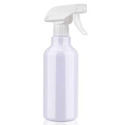 12oz/350ml Plastic Spray Bottles 1 Pack, Adjustable Mist/Stream | Refillable heavy duty spray containers for plants, cooking, hair care and household cleaning - color: 16.9oz-White