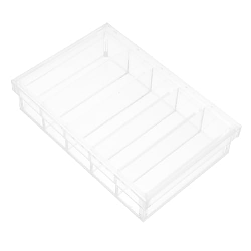 BETOOKY Acrylic Fish Incubation Box with Lid, Specimen Container for Observation and Cultivation, 5 Compartments, Resistant to Breaking, Versatile Use Laboratory Hatchery Box