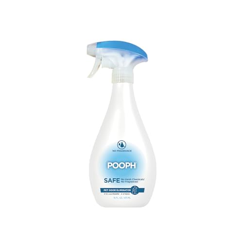 POOPH Pet Odor Eliminator Spray, 16 oz | Unscented pet odor eliminator spray for home surfaces, upholstery, furniture, and vehicles - size: 16 Fl Oz (Pack of 1)