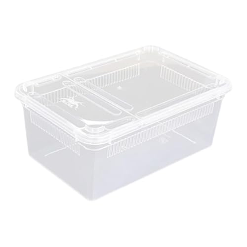 Reptile Feeding Box,Transparent Terrarium Habitat Cage Breeding Box Hatching Container for Gecko Animal Cricket Lizard, Style C - size: Style C