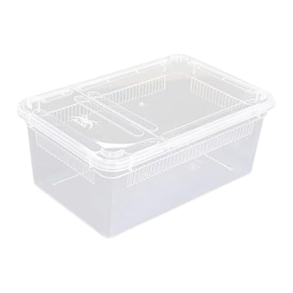 Reptile Feeding Box,Transparent Terrarium Habitat Cage Breeding Box Hatching Container for Gecko Animal Cricket Lizard, Style C - size: Style C
