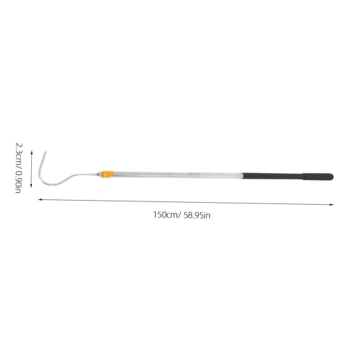 Adjustable Telescopic Snake Hook Retractable Stainless Steel Reptile Catcher Pole for Safe Handling Use No Training Needed Multifunctional Control Tool
