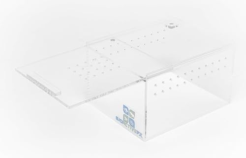 Acrylic Terrarium – Magnetic Mini & Nano Enclosures for Reptiles, Amphibians, Invertebrates, Tarantulas, Scorpions, Frogs, Geckos & Exotic Pets (5 x 4 x 3 inches, 0.26 Gallon) - size: 5 x 4 x 3 inches, 0.26 gallon