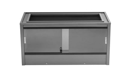New Age Pet ECOFLEX Two Medium Reptile Enclosures with Matching Stacker and Cabinet Stand Set in Grey - color: Grey, size: Medium