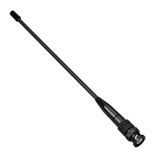 HYS Dual Band Telescopic/Rod Soft VHF/UHF BNC 2M/70CM Antenna | (8inch)-(14inch) BNC Antenna for Vertex HR146 HX300, HX320 HX400 Walkie Talkie, for Trips Camping or Self-driving travel