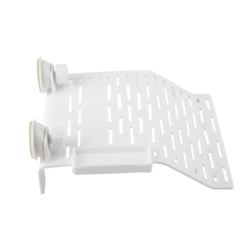 Aquarium Reptile Platform with Suction Cup Floating Dock for Turtles and Frogs Food Container and Resting Terrace for Fish Tank Habitat