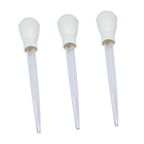 VANZACK 3pcs Aquarium Clean Pipettes Gravel Cleaning Tool for Fish Tank Water Change Safe Feces Easy for Sea Creature Feeding - color: White