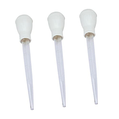 VANZACK 3pcs Aquarium Clean Pipettes Gravel Cleaning Tool for Fish Tank Water Change Safe Feces Easy for Sea Creature Feeding - color: White