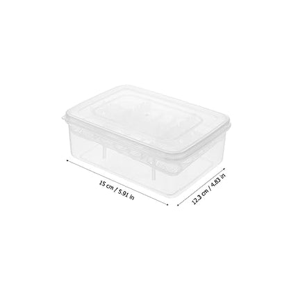 HANABASS 2Pcs Compartment Box Transparent Hatching Container for Tortoise Lizard Lightweight and Portable for Reptile Breeding